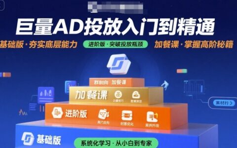 巨量AD投放入门到精通，基础版+进阶版+加餐课
