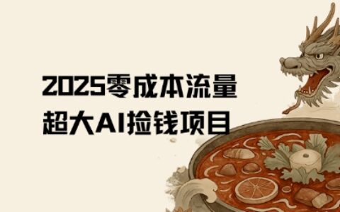 2025零成本AI捡钱，创意热门，流量超大项目