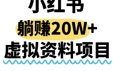 小红书操作虚拟资料，搬运工模式躺挣20W+，互联网的低成本路子！