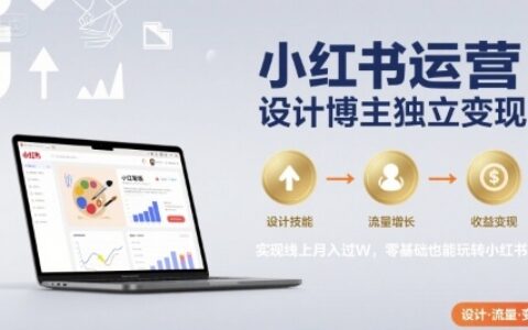 小红书运营设计博主独立变现，实现线上月入过W，零基础也能玩转小红书
