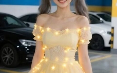 AI发光短裙美女舞蹈视频制作教学，视频教程+提示词(含绘图词、动作词)