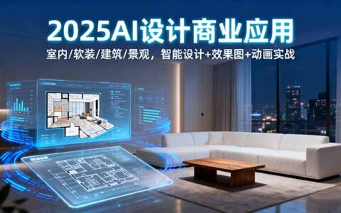 2025AI设计商业应用：室内/软装/建筑/景观，智能设计+效果图+动画实战
