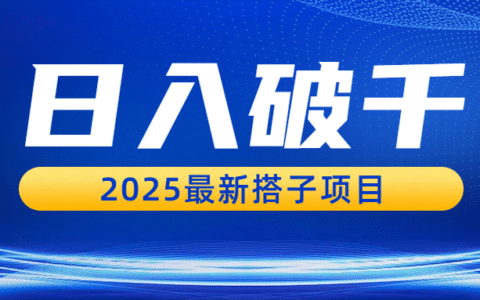 日入破千，2025最新搭子项目