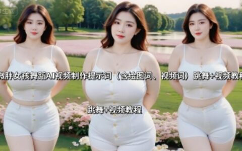 微胖女孩舞蹈AI视频制作提示词（含绘图词、视频词） 跳舞+视频教程