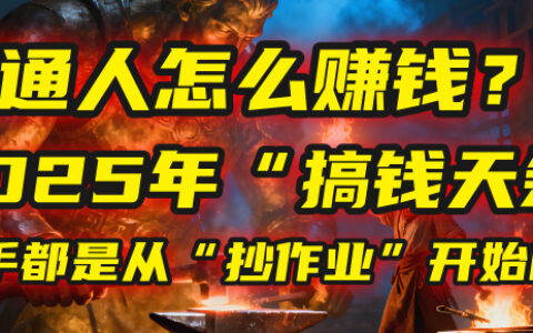 普通人怎么赚钱？2025年马哥揭秘搞钱天条：高手都是从抄作业开始的！(3步法)