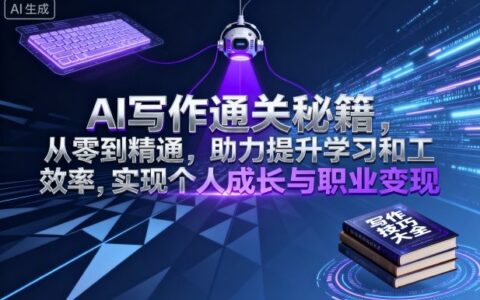 AI写作通关秘籍，从零到精通，助力提升学习和工作效率，实现个人成长与职业变现