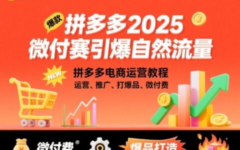 拼多多2025微付赛引爆自然流量，拼多多电商运营教程，运营、推广、打爆品、微付费