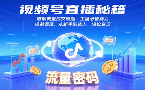 视频号直播秘籍，破解流量成交难题，主播必备能力，规避误区，从新手到达人轻松变现