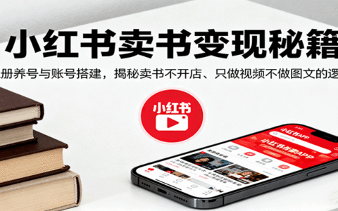 小红书卖书变现秘籍，注册养号与账号搭建，揭秘卖书不开店、只做视频不做图文的逻辑