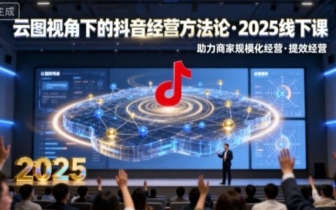云图视角下的抖音经营方法论，2025线下课，助力商家规模化经营，提效经营（录音+字幕）
