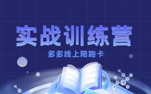 多多实战训练营，从0到1打造一个真正賺钱的店铺