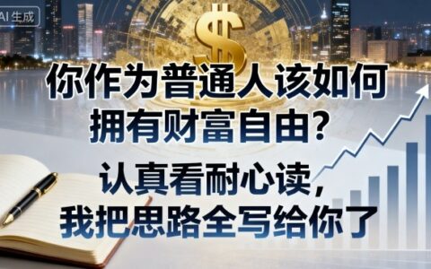 付费文章：你作为普通人该如何拥有财富自由？认真看耐心读，我把思路全写给你了