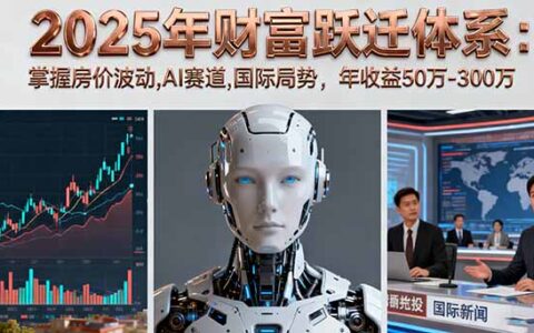 2025年财富跃迁体系：掌握房价波动,AI赛道,国际局势，年收益50万-300万