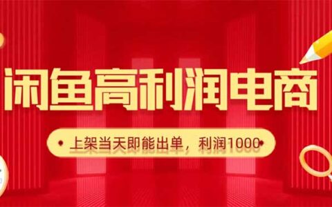 闲鱼卖爆款货源，每天利润1000，上架即出单
