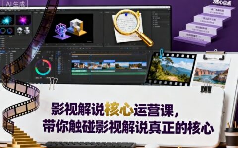 影视解说核心运营课，带你触碰影视解说真正的核心