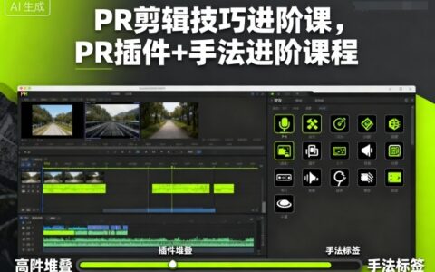PR剪辑技巧进阶课，PR插件+手法进阶课程