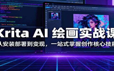 Krita AI 绘画实战课：从安装部署到变现，一站式掌握创作核心技能