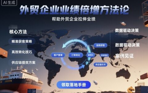 外贸企业业绩倍增方法论，帮助外贸企业拉伸业绩