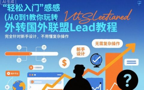 国外联盟賺美刀项目，从0到1教你玩转国外联盟Lead教程，纯新手可操作性100%