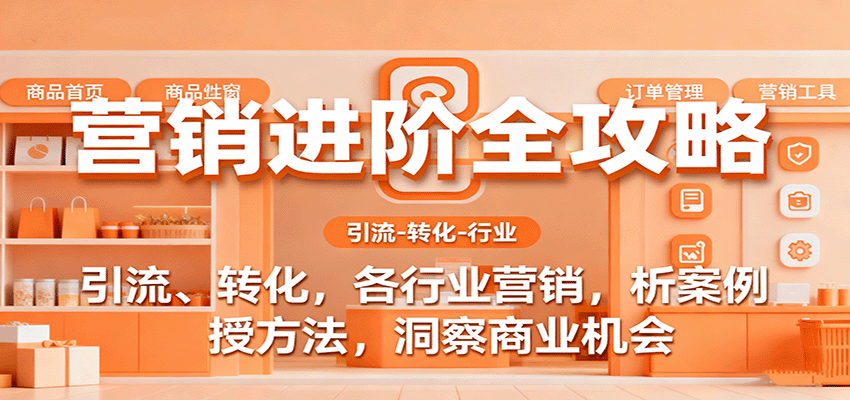 营销进阶全攻略，引流、转化，各行业营销，析案例，授方法，洞察商业机会