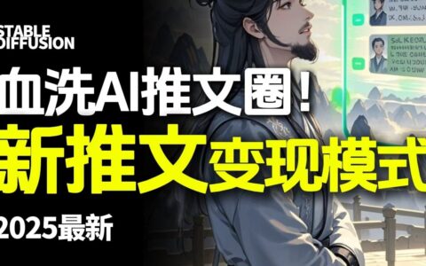最新AI动态电影漫画小说推文，全流程实操教学，小白也能月入1万+