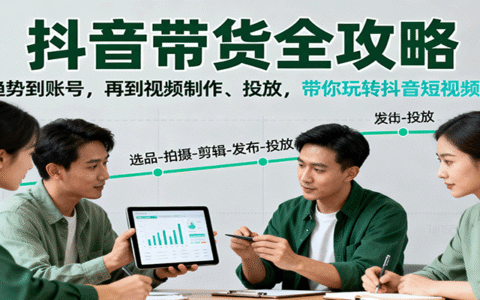 抖音带货全攻略：从趋势到账号，再到视频制作、投放，带你玩转抖音短视频带货