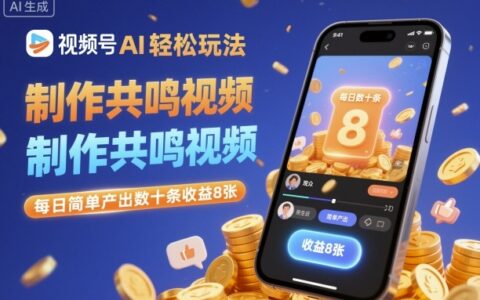 视频号AI轻松玩法，制作共鸣视频，每日简单产出数十条收益8张
