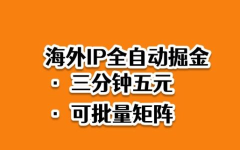 海外ip全自动掘金，2025必做蓝海项目，3分钟落地，矩阵直接开干