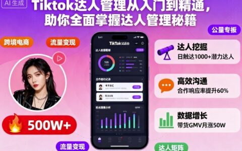 Tiktok达人管理从入门到精通，助你全面掌握达人管理秘籍