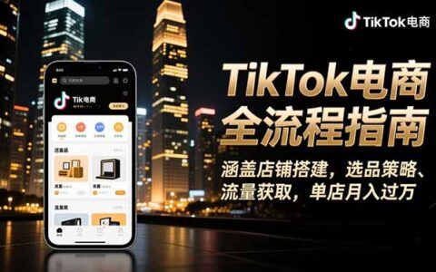 TikTok电商实战指南：店铺搭建、选品策略与流量获取的变现方法