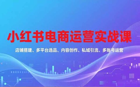 小红书电商运营实战指南：店铺搭建、选品、内容创作与引流变现策略