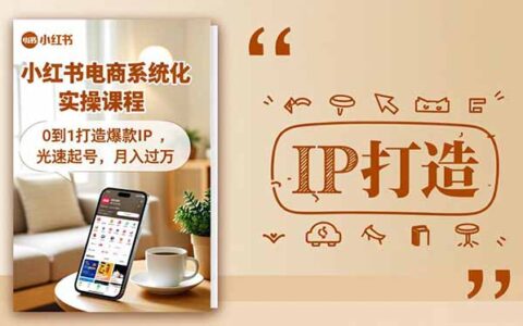 《小红书流量变现系统化实操课：0到1打造爆款IP，高效起号收益路径》