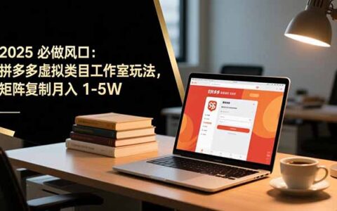 2025 拼多多虚拟类目工作室变现方法：矩阵复制实操指南