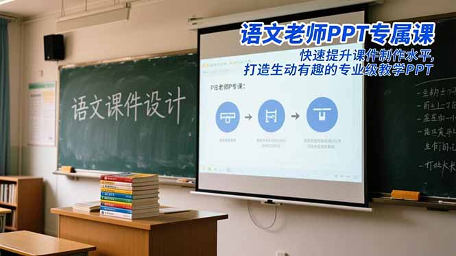 语文老师PPT变现指南：高效课件制作提升实战，打造专业教学PPT被动收入方法
