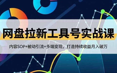 网盘拉新工具实战课：内容SOP+被动引流+多端变现，打造持续收益策略