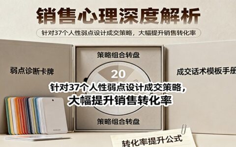 销售心理深度解析：针对37个人性弱点设计成交策略，大幅提升销售转化率！