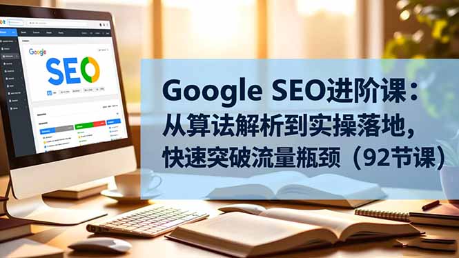 Google SEO进阶课：算法解析与实操落地，实战突破流量瓶颈的变现指南（92节课）