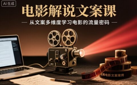 电影解说文案课，从文案多维度学习电影的流量密码