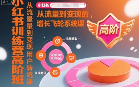 2025小红书高阶实战课：流量变现增长飞轮系统指南