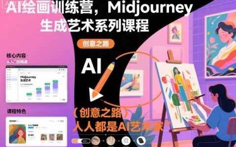 《AI绘画变现实战课：Midjourney创作到副业新路径》