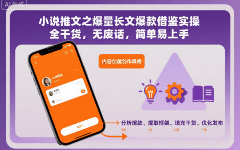 小说推文高转化实战指南：全干货高效方法，轻松入门变现
