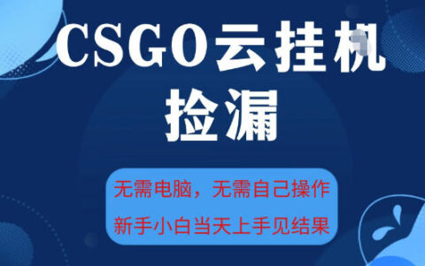CSGO游戏自动化策略：最新独家方法，移动端操作，新手变现实战指南