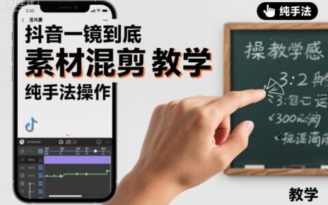 抖音一镜到底素材混剪实战教程：纯手法操作指南