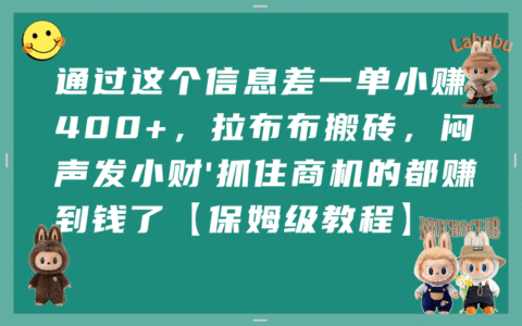 利用信息差赚取小额收入：拉布布搬砖项目保姆级实操指南