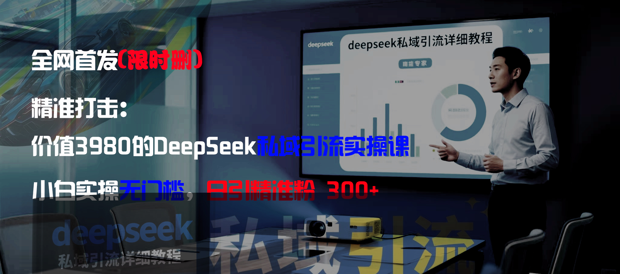 DeepSeek私域引流实战课：新手无门槛实操，高效精准粉丝变现指南