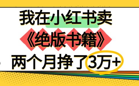 2025小红书绝版书籍变现实战：两个月收入可观方法拆解