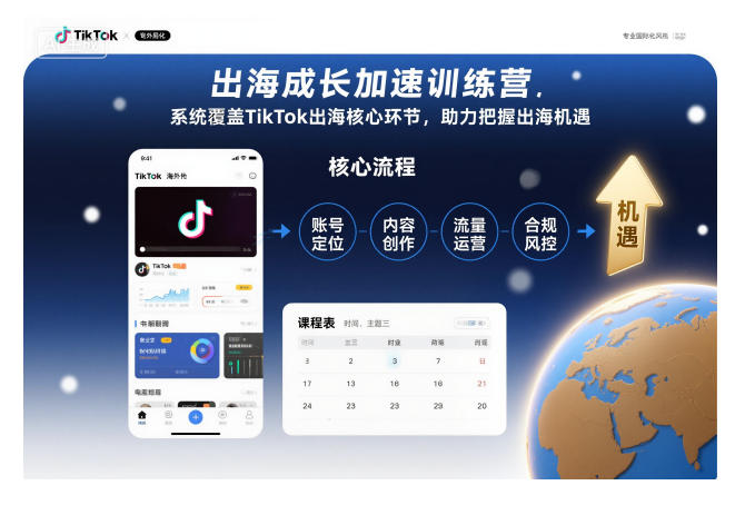 TikTok出海变现实战训练营：核心环节系统覆盖与机遇把握指南（更新）