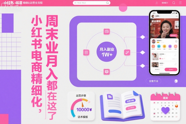 小红书电商精细化运营实战指南：可复现的副业收益提升攻略

（优化说明：保留
