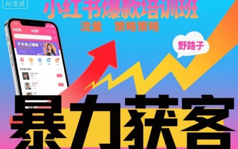 小红书爆款课程：获客野路子流量打法实操，持续变现攻略