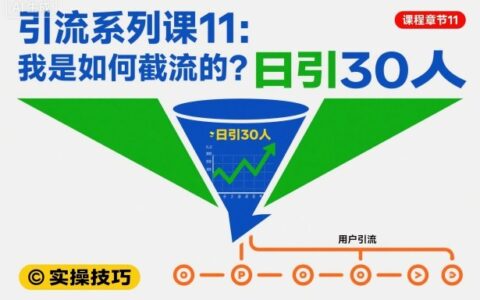 引流系列课11：截流实战方法 - 高效引流策略指南【文档】